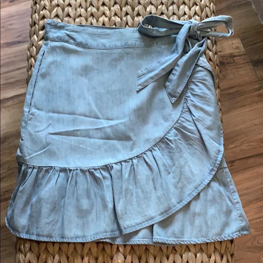 GAP chambray wrap skirt